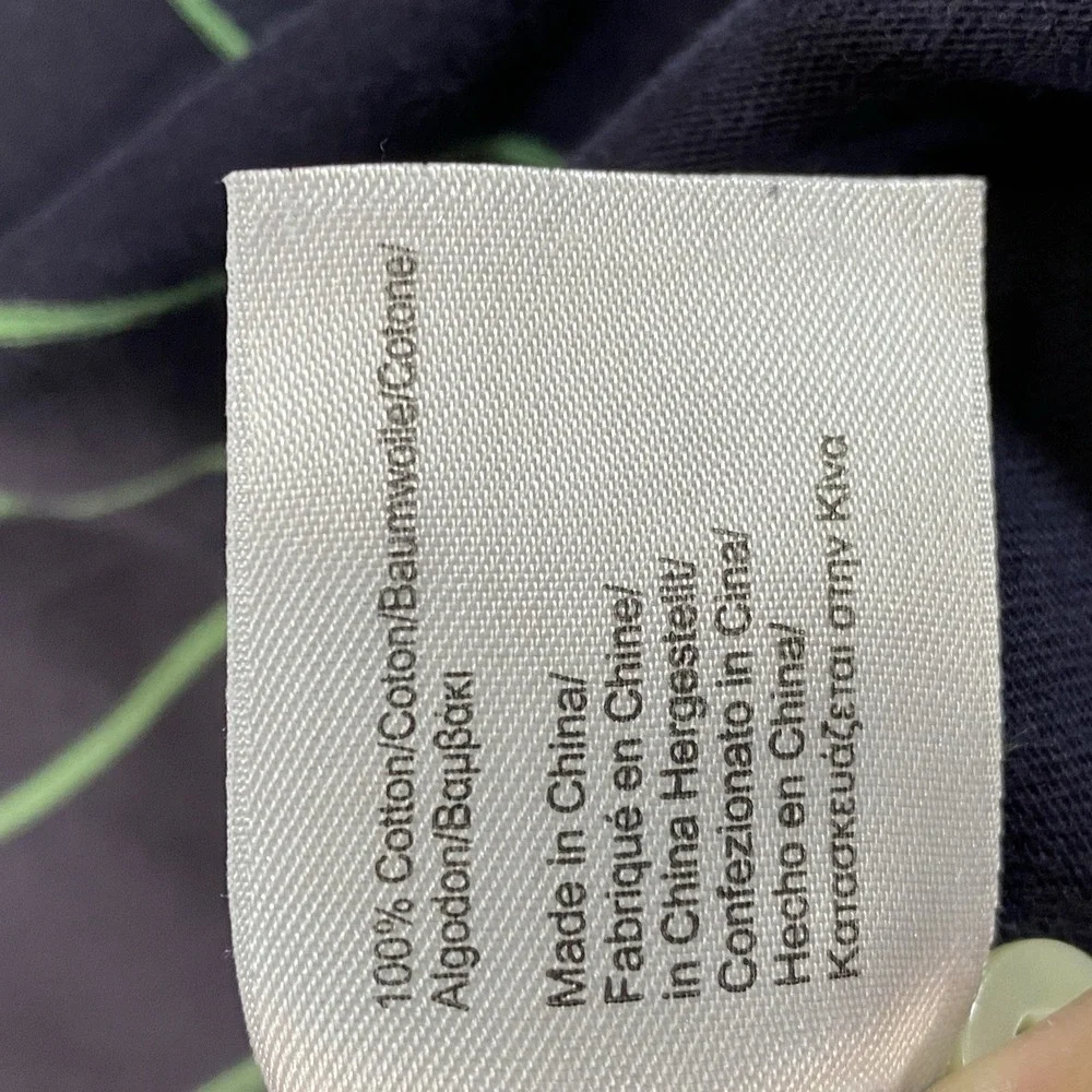 Brooks Brothers Men's Dark Blue with Green Stripes‎ Short Sleeve Polo Shirt XL
